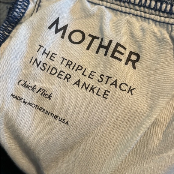 Mother The Triple Stack Insider Ankle Jeans Chick Flick Wash Size 29 (1053) - Picture 3 of 13